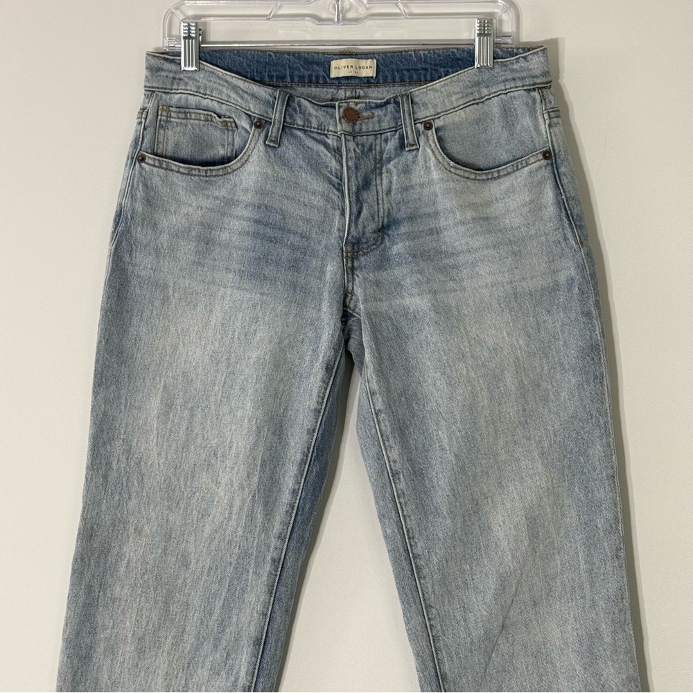 Oliver Logan Size 28 Chester Low Rise Slim Denim Jeans Button Fly Used - Picture 3 of 11